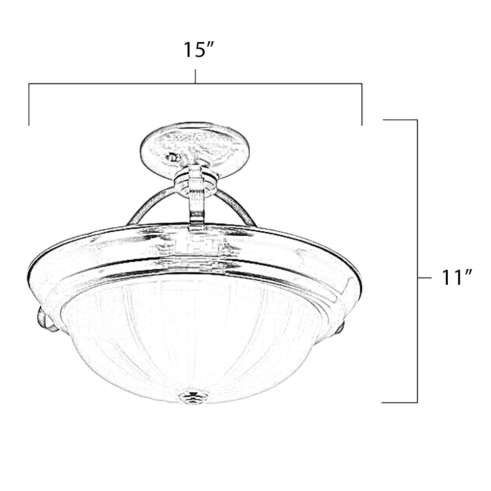 Brushed Nickel 3 Light Ceiling Light Fixture AQLighting
