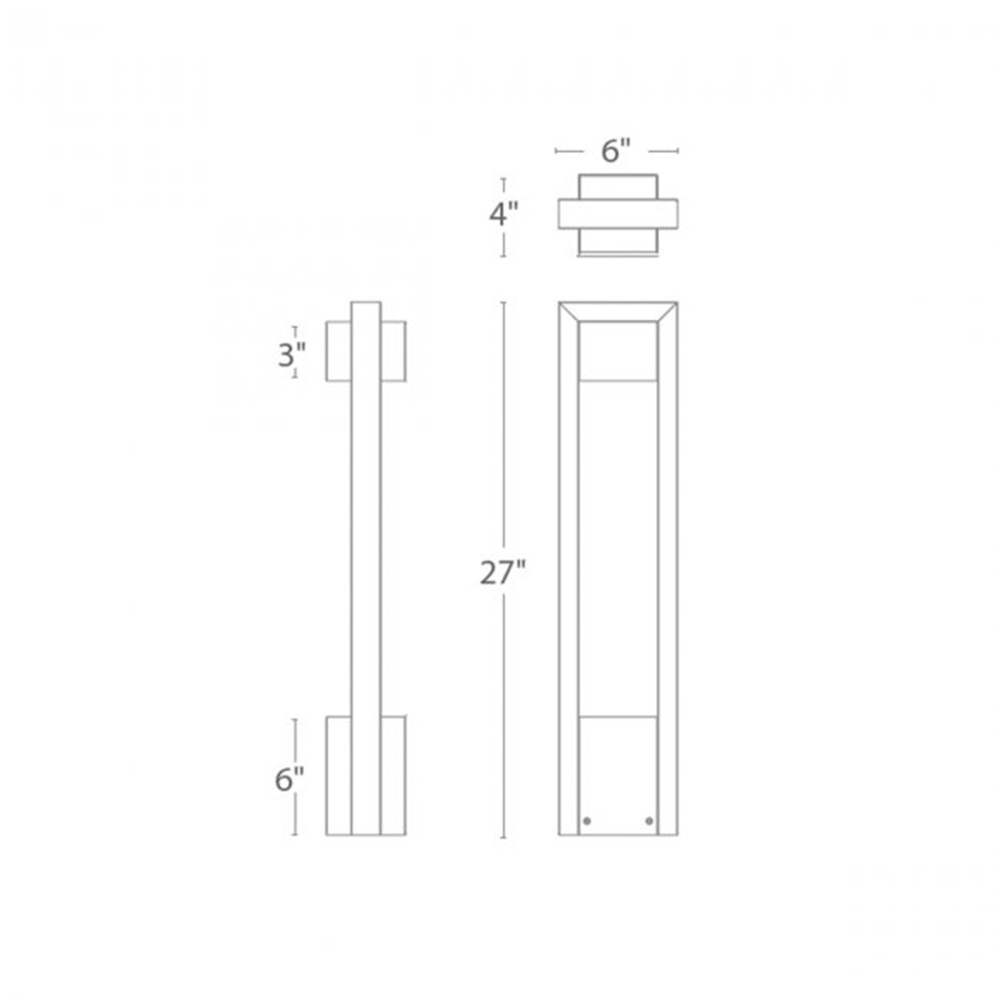 Bollard Archetype Dimensions Diagram