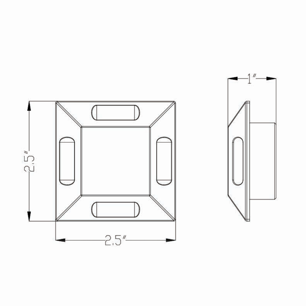 4 Sided Recessed Light Dimensions