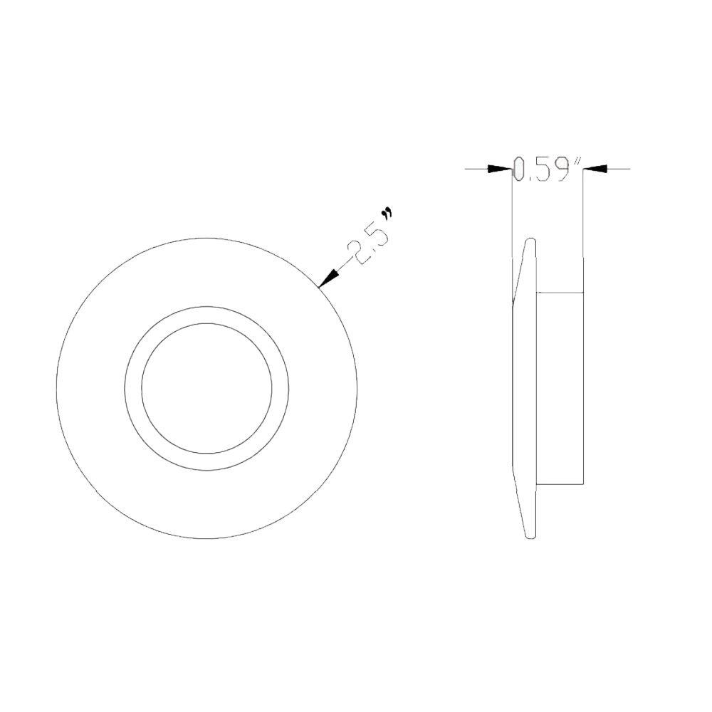 12V LED Brass Mini Recessed Circular Step Light AQLighting