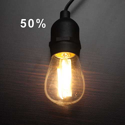 50% Dimmed Light