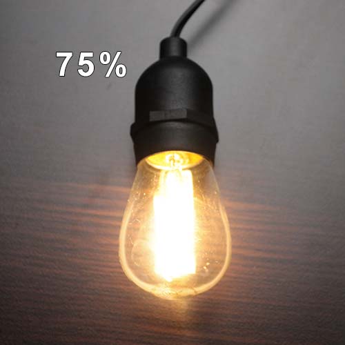 75% Dimmed Light