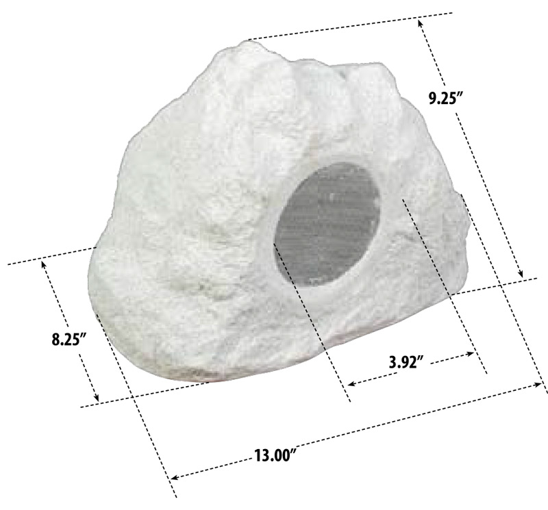 LV-SPEAKER Accent Garden Rock Speaker Dimensions Diagram
