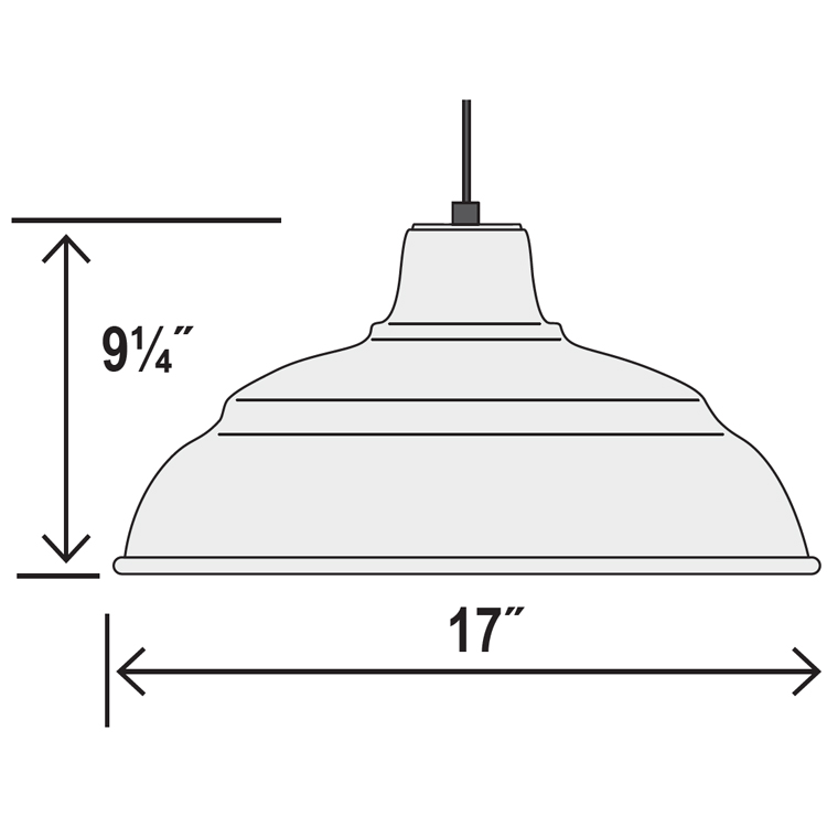 Large Wide Dome Pendant Dimensions
