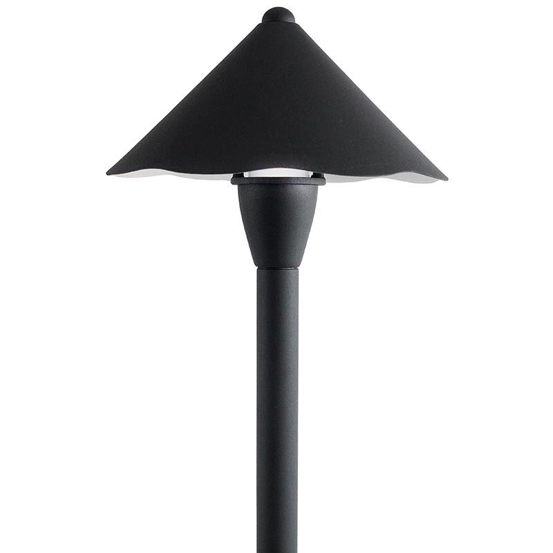 LED-PALD-SH24 Scallop Shade Area Pathway Light in Black