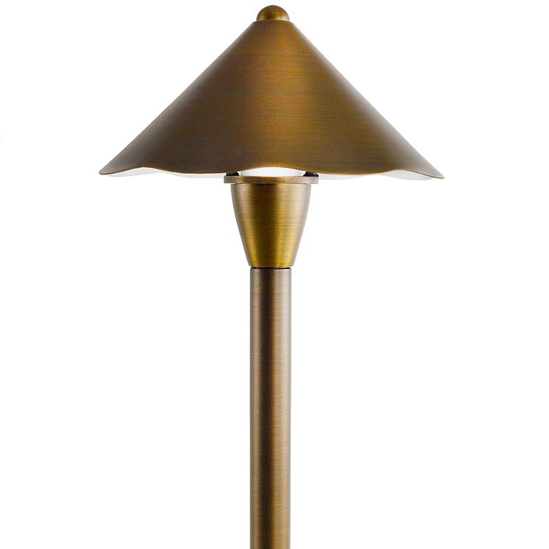 LED-PALD-SH24 Scallop Top Area Pathway Light in Bronze