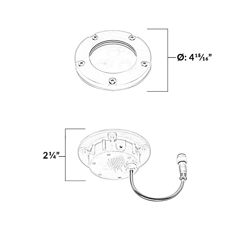 Well Light with Integrated LED and Mono Cover AQLighting