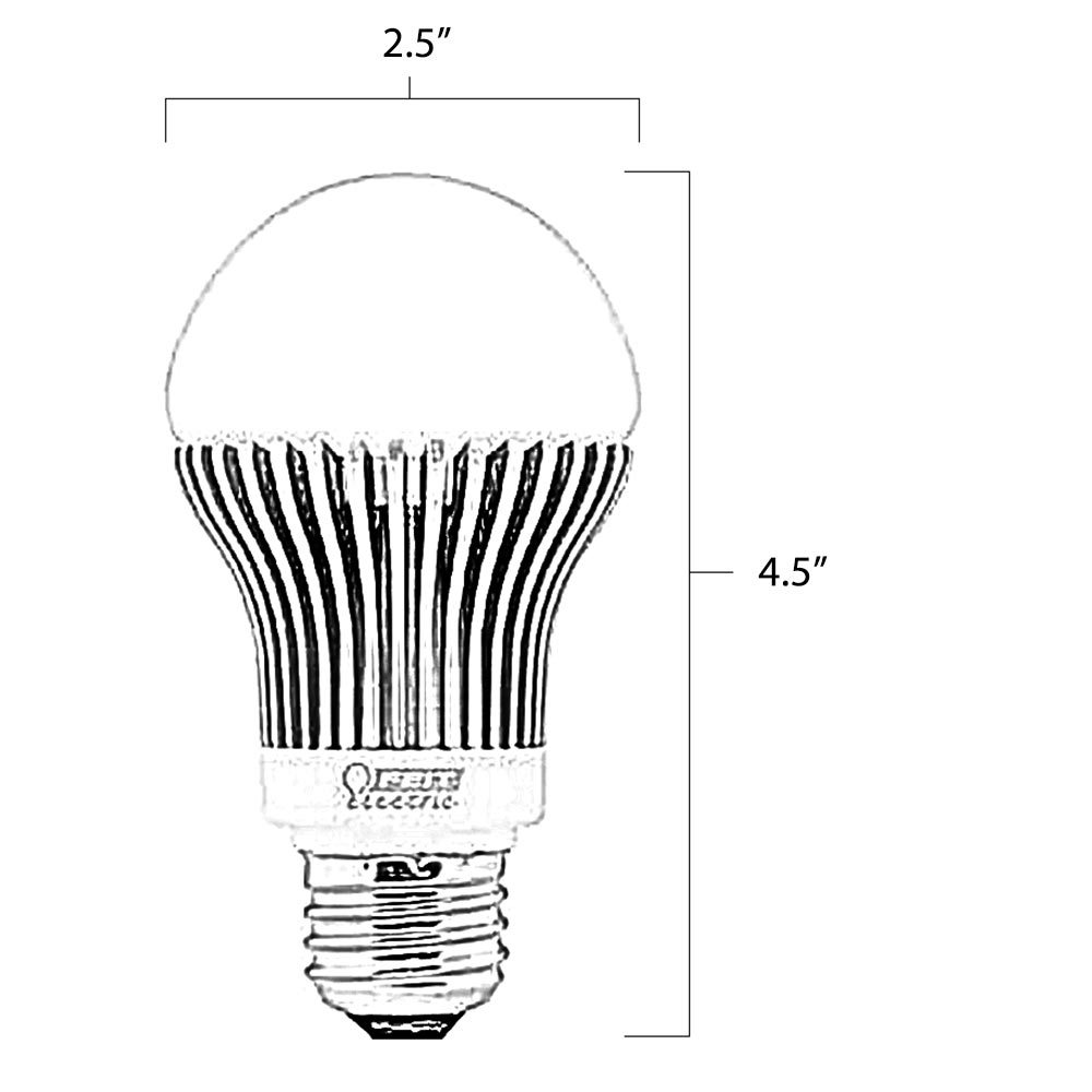 RGB A19 Color Changing Light Bulb Dimensions