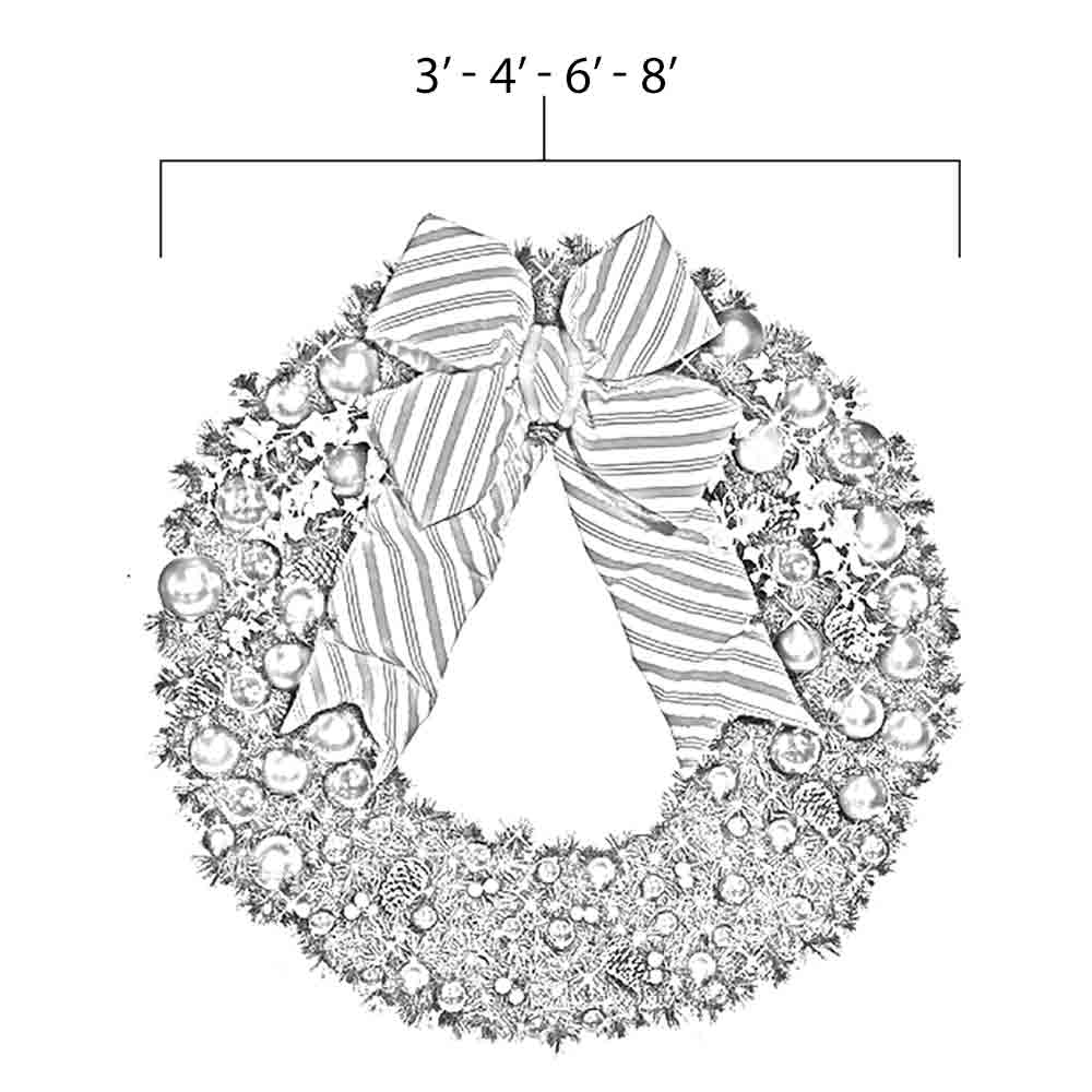 Candy Cane Wreath Dimensions