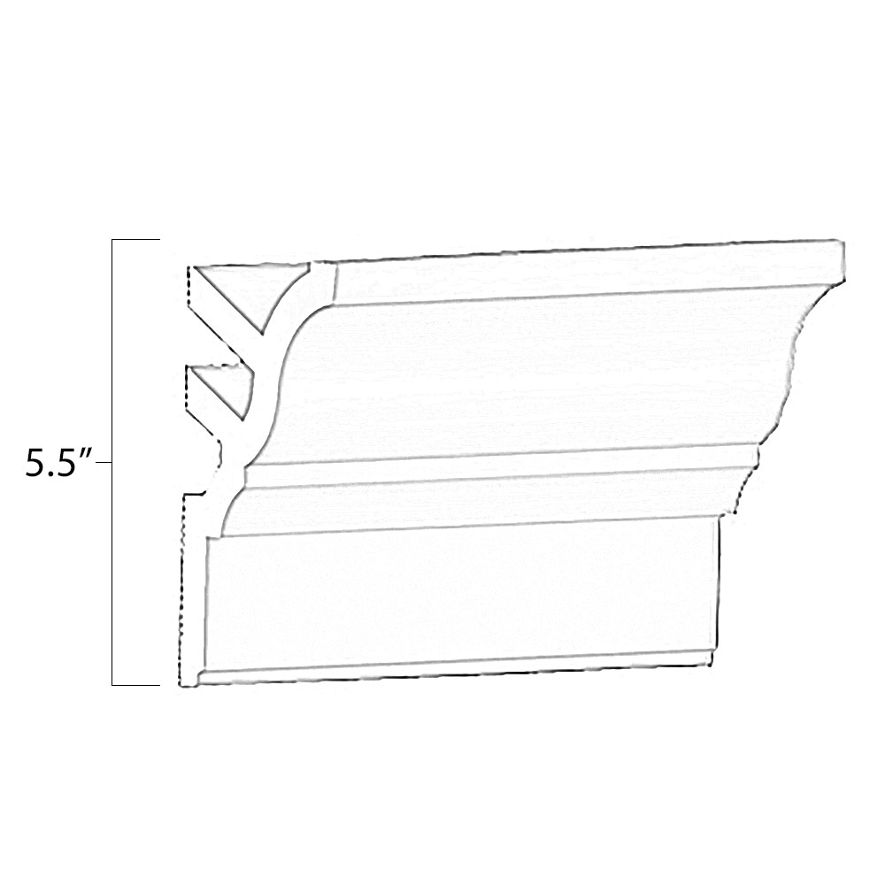 5.5 Inch Crown Molding Dimensions