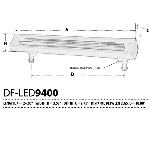 DF-LED9400 Dimensions