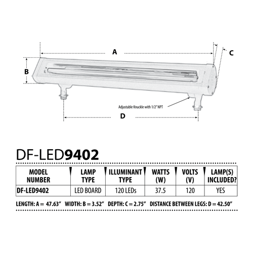 DF-LED9402 Dimensions