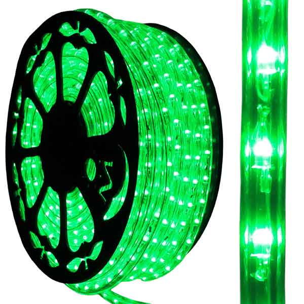 Green LED Rope Light Custom Cut AQLighting
