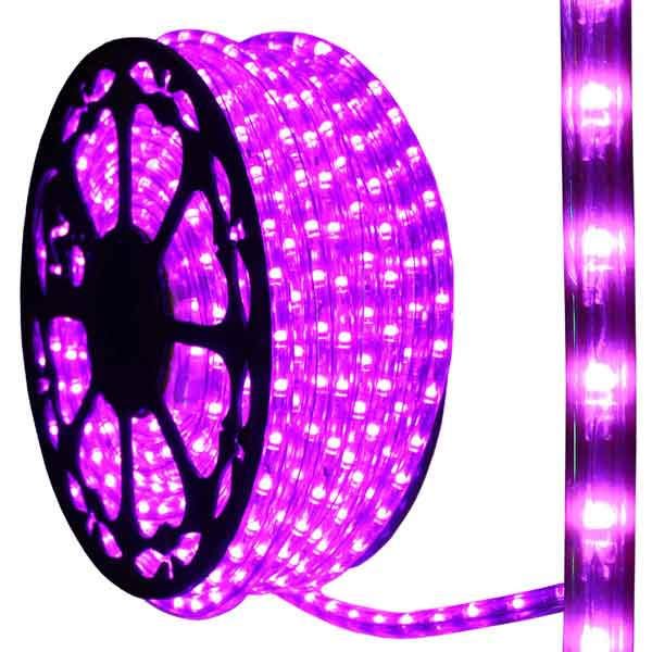 Dimmable LED Purple Rope Light 150ft Spool AQLighting