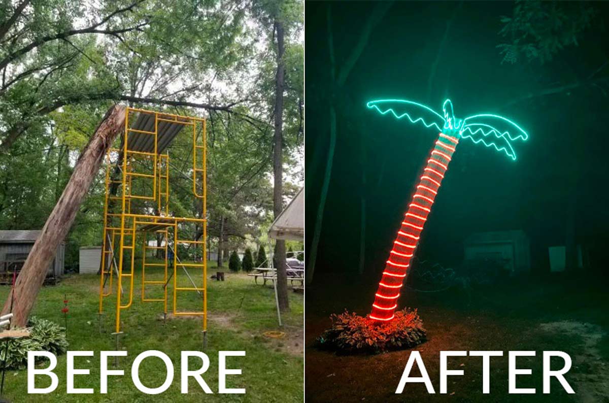 Endura Rope Light Tree Installation